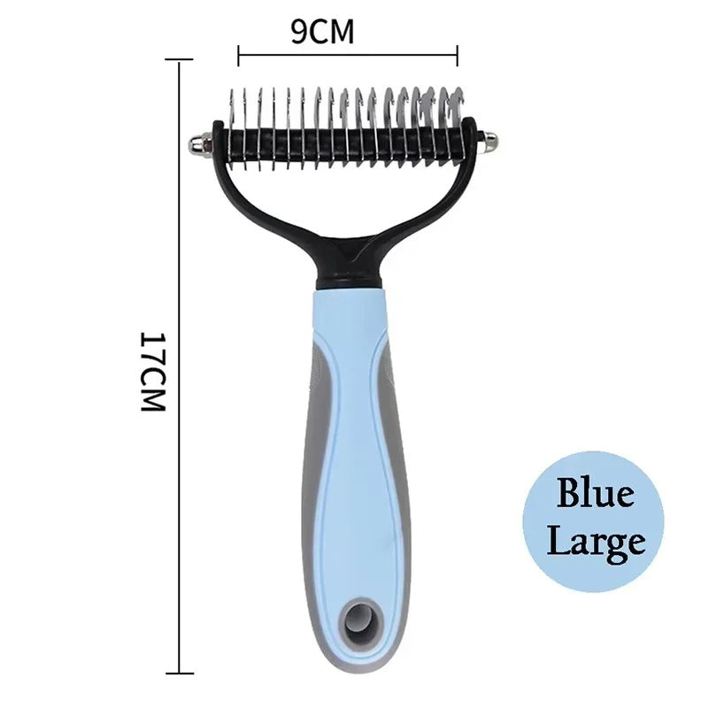 DemelExpert brosse pour chien poil long bleu