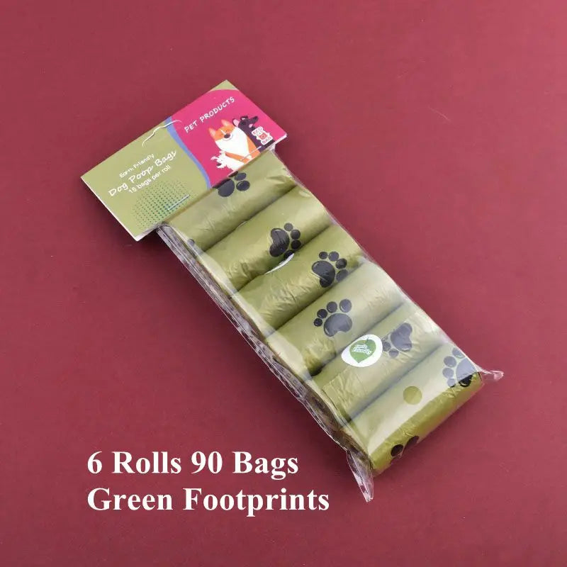 Sac poubelle parfumé biodégradable pour animaux de compagnie, disponible en plusieurs quantités.