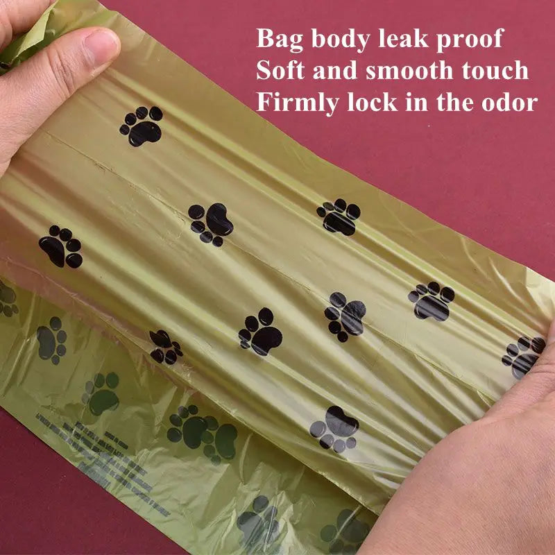 Sac poubelle parfumé biodégradable pour animaux de compagnie, disponible en plusieurs quantités.