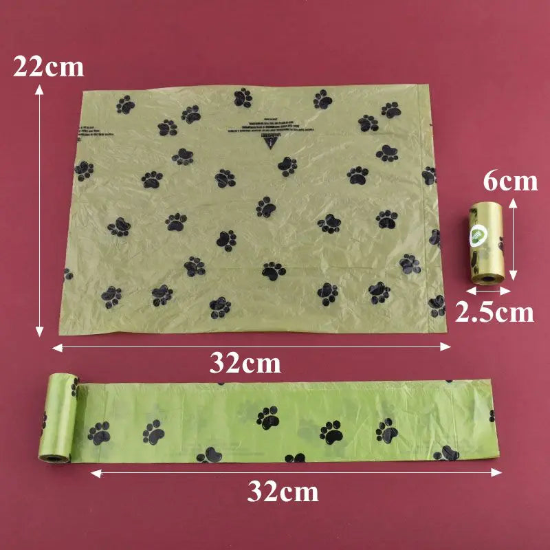 Sac poubelle parfumé biodégradable pour animaux de compagnie, disponible en plusieurs quantités.