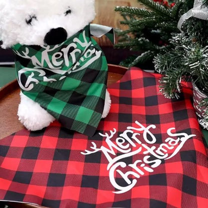 Christmas Bandana bandana pour chien rouge et vert