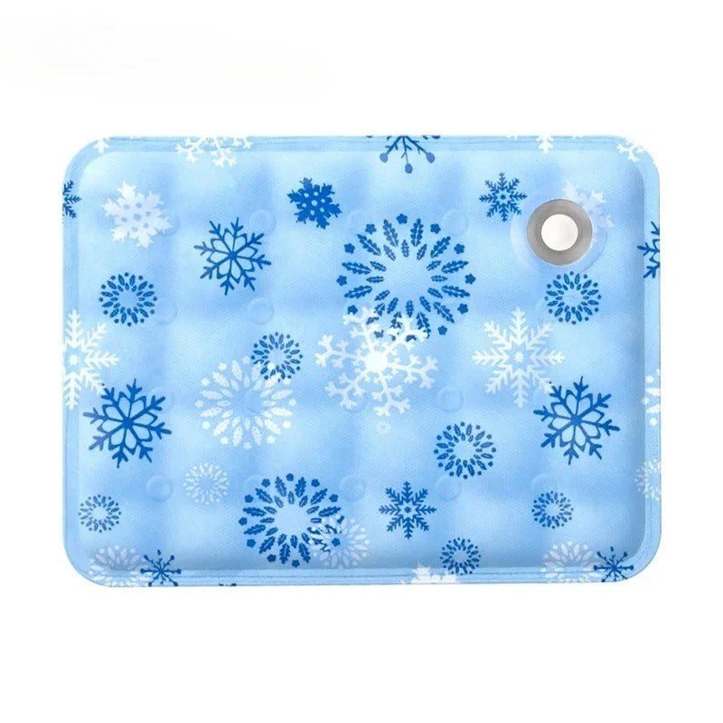 CoolComfort le tapis rafraichissant chien bleu pale avec flocon