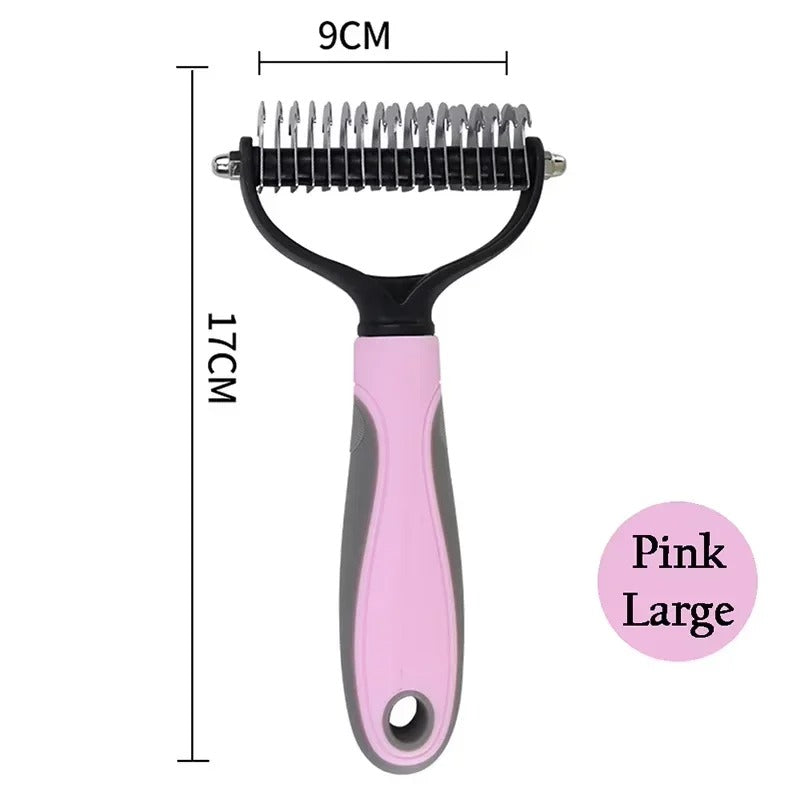 DemelExpert brosse pour chien poil long rose