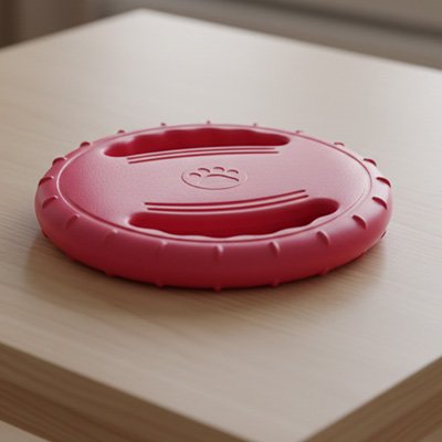 DogFly le disque pour chien rouge sur une table