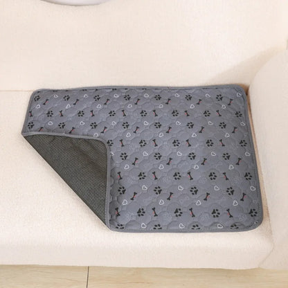 DryDog Pad tapis absorbant chien gris avec os