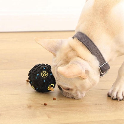Duraballe jouet pour chien avec un chien blanc