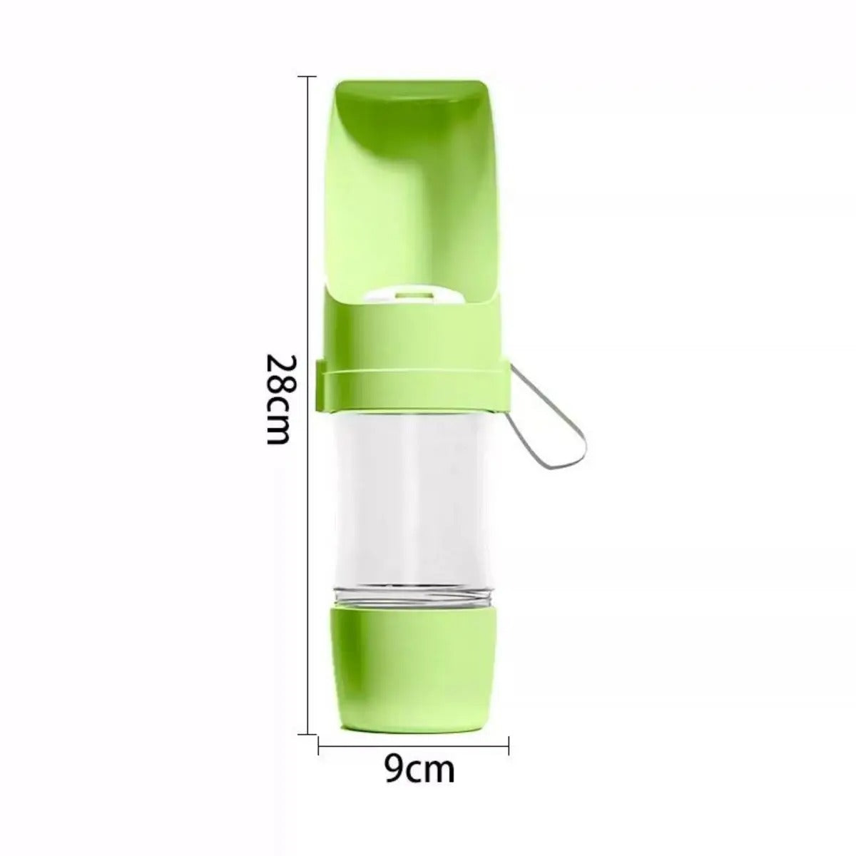 HydraDog gourde pour chien verte avec la grandeur 28cm et largeur 9cm
