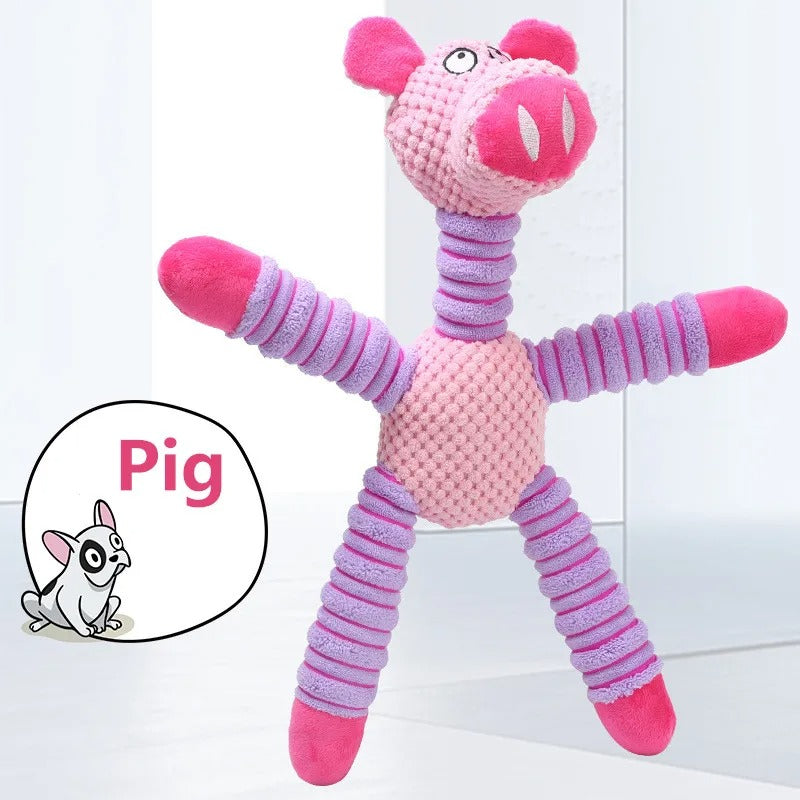 Mordillou une peluche pour chien rose