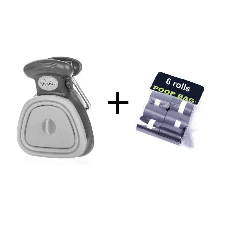 PooPick le ramasse crottes pour chien gris avec six rouleaux