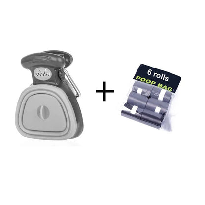 PooPick le ramasse crottes pour chien gris avec six rouleaux