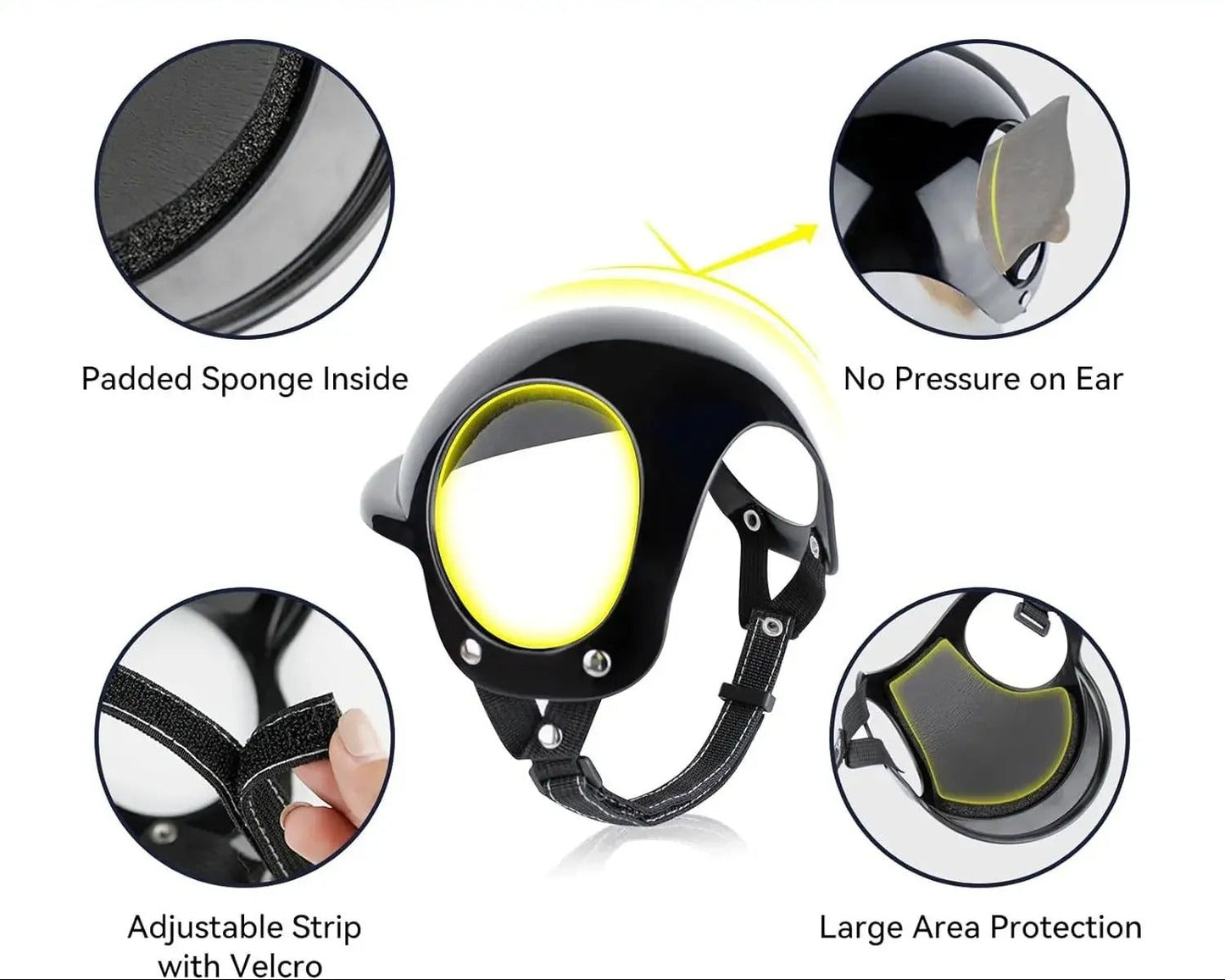 SafetyRide specification du casque de moto pour chien