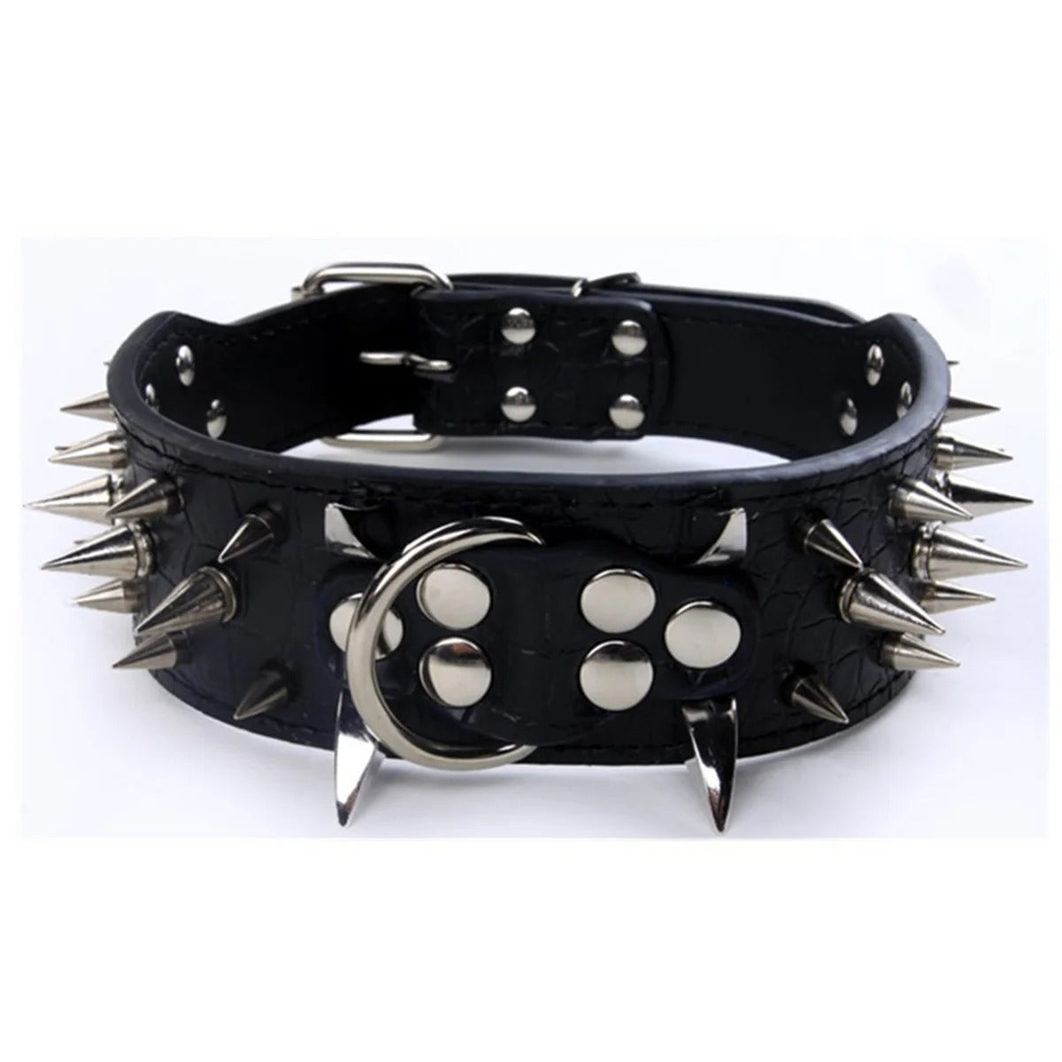 SteelDog le collier chien clouter noir et argent