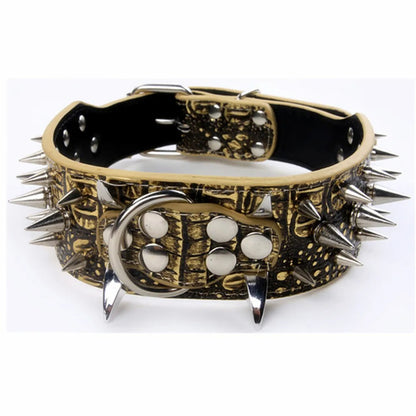 SteelDog le collier chien clouter or et argent