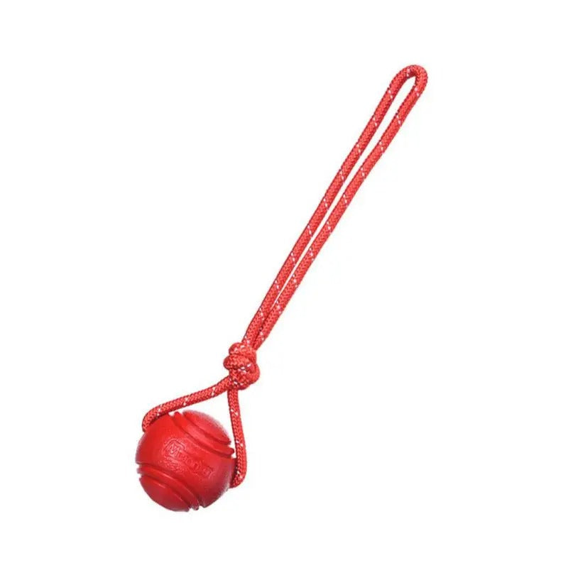 Superball la balle pour chien rouge