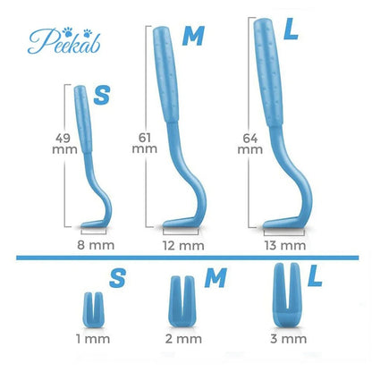 TicSafe trois enlever tique bleu de avec les trois mesure et largeur differentes