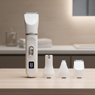 Ultra-tonte vu de la tondeuse et les différentes tetes