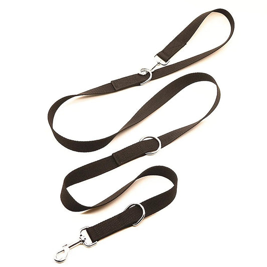 laisse ajustable noir nylon pleine grandeur