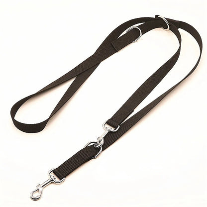 laisse ajustable nylon noir pleine grandeur